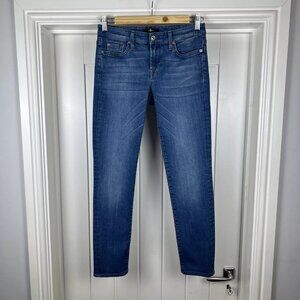 7 For All Mankind Women's Blue Jeans Pyper Slim Illusion Surf Trouser